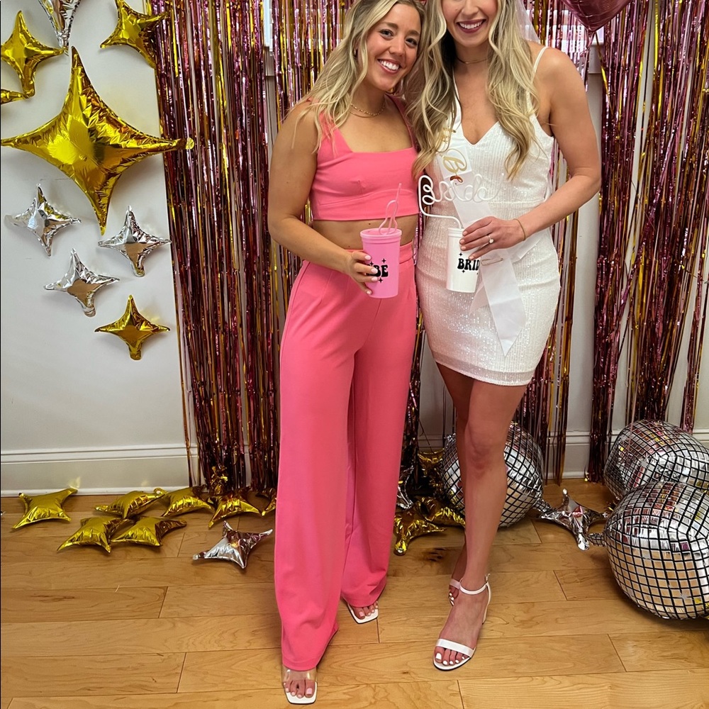 Adorable pink two piece set